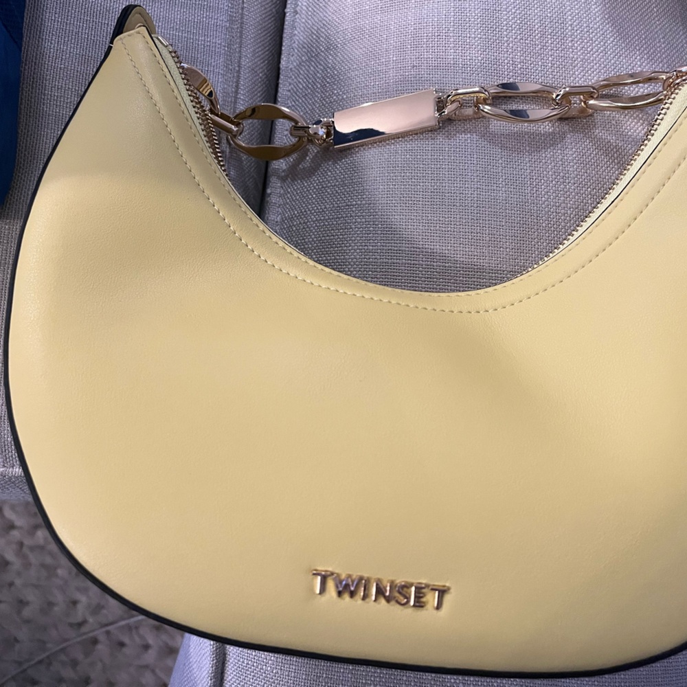 NWT Twinset vanilla (yellow) Handbag or Shoulder Hobo